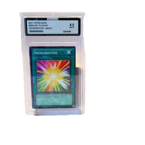 2001 Upper Deck Yu-Gi-Oh 1St Edition Sdk #021 Invigoration Ags 9.0 Mint